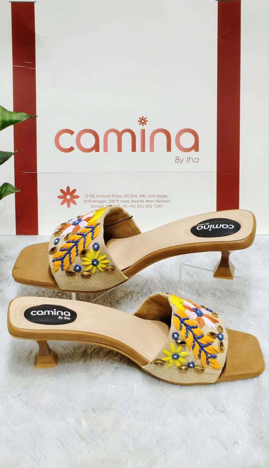 Flip Flop- Women Tan Sabaa Heels- A191