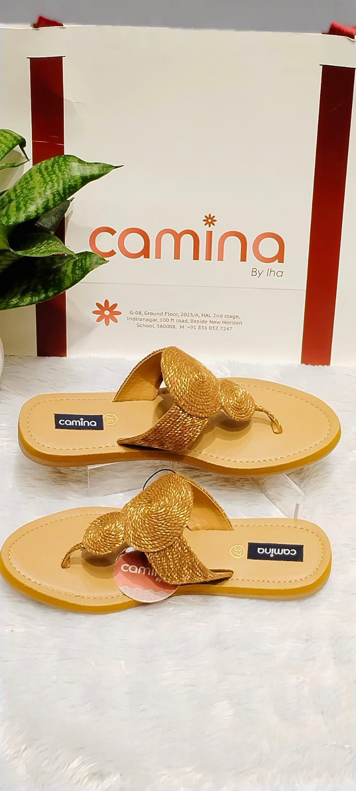 Boho Chic Handcrafted Spiral Rope Open Toe Flats A189
