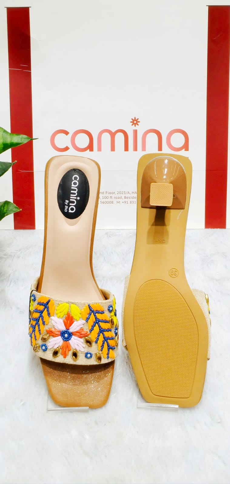 Flip Flop- Women Tan Sabaa Heels- A191
