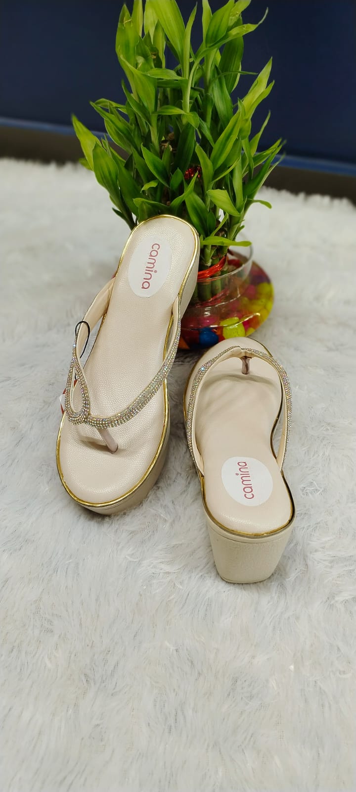 Crystal Embellished Wedge Sandals – Luxe Sparkling Comfort
