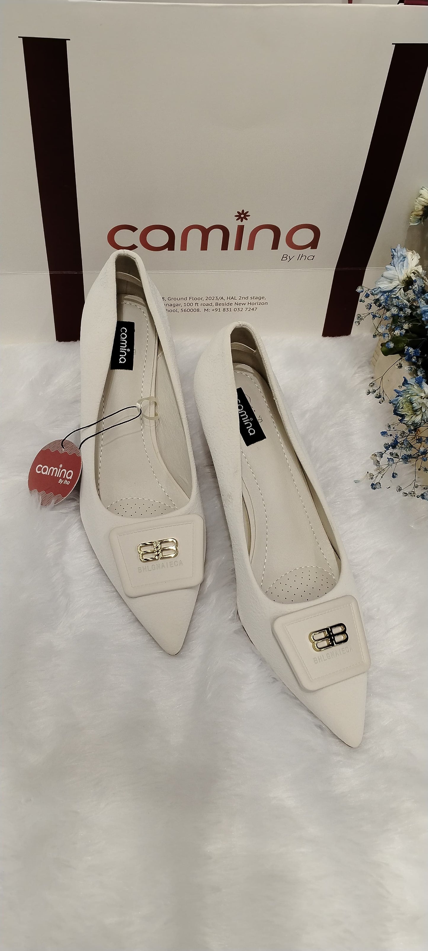Off-white High Heels Sandal for Women-A42