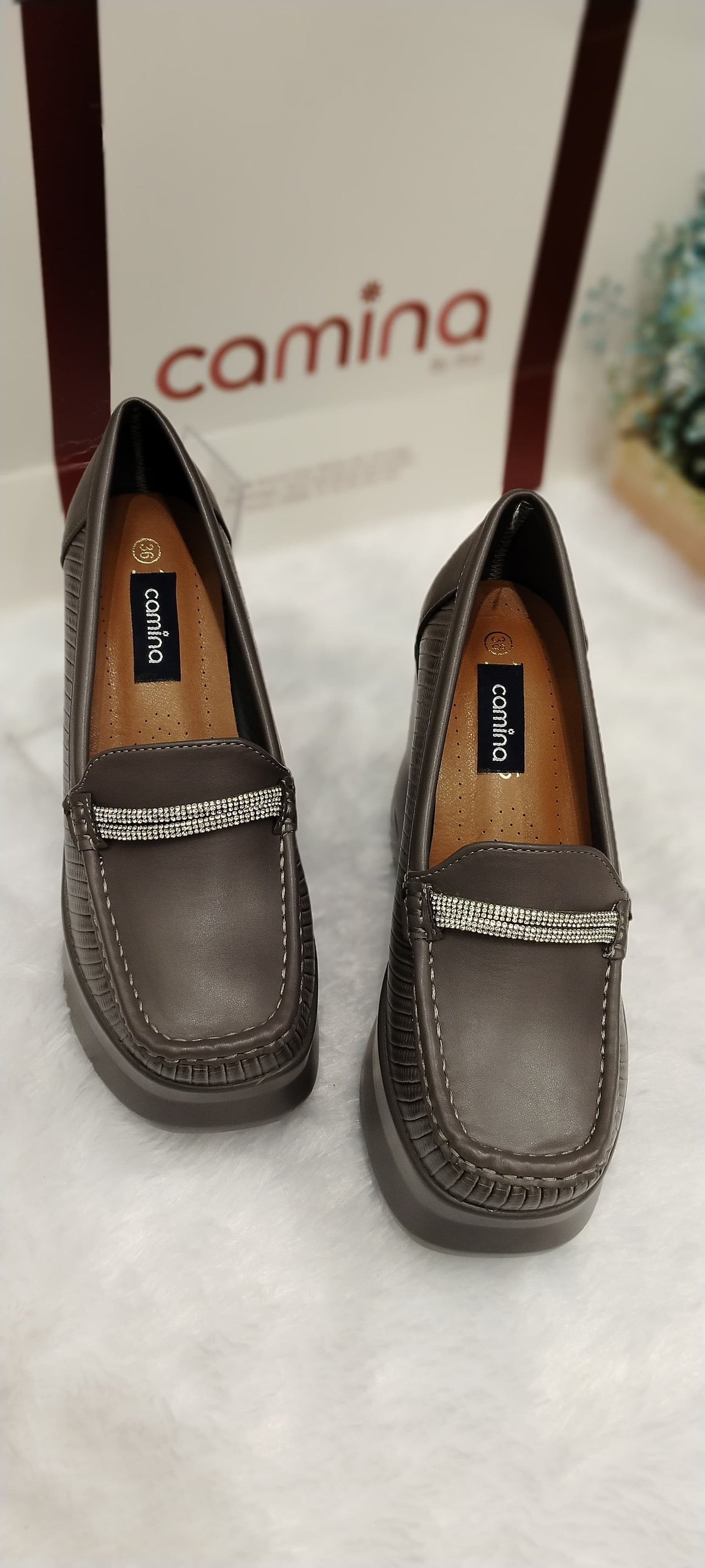 Women Solid Pumps stone wedges-A15