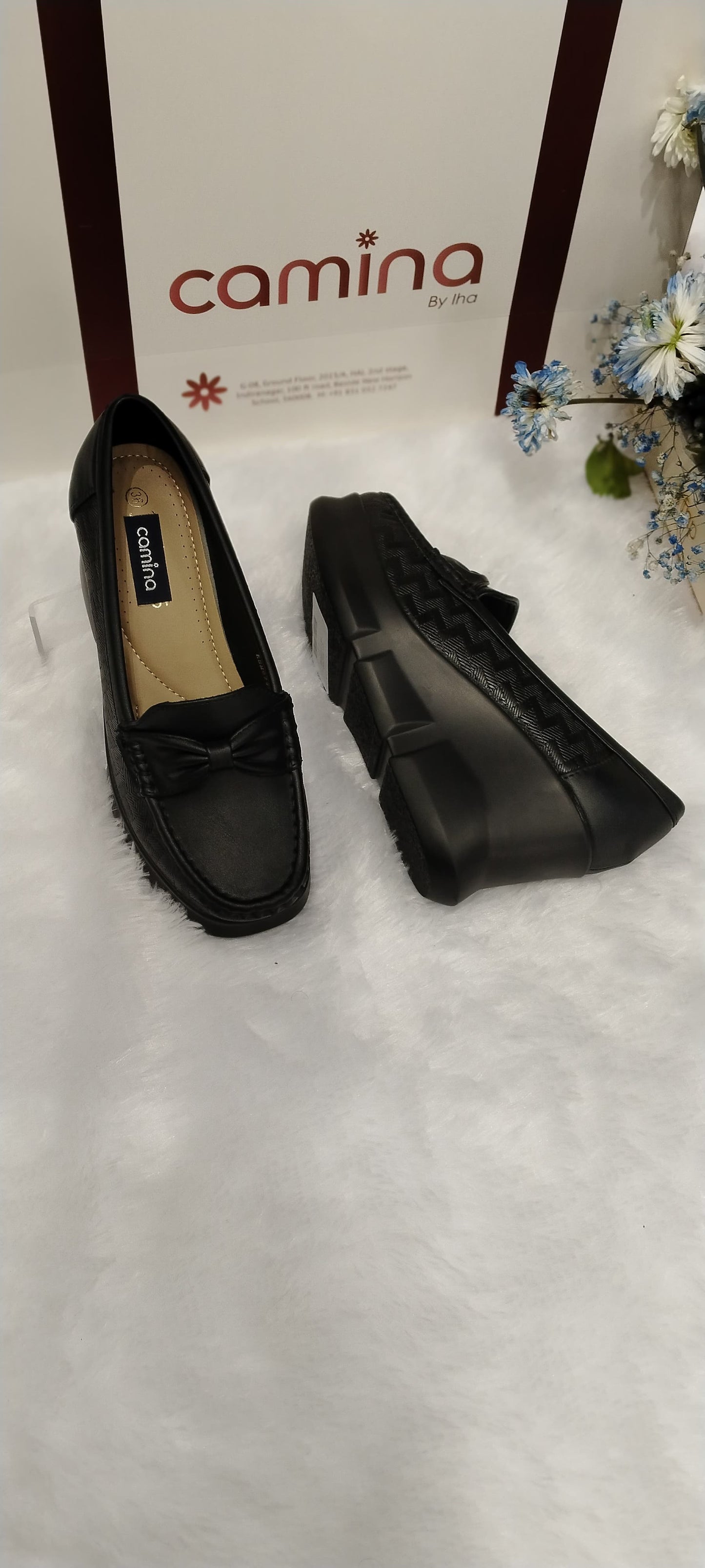 Women Black Casual Loafers shoes-A14