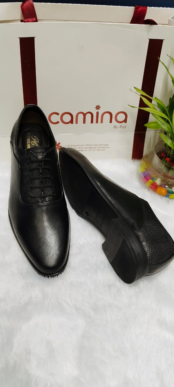 Leather Formal Black Shoes For Men