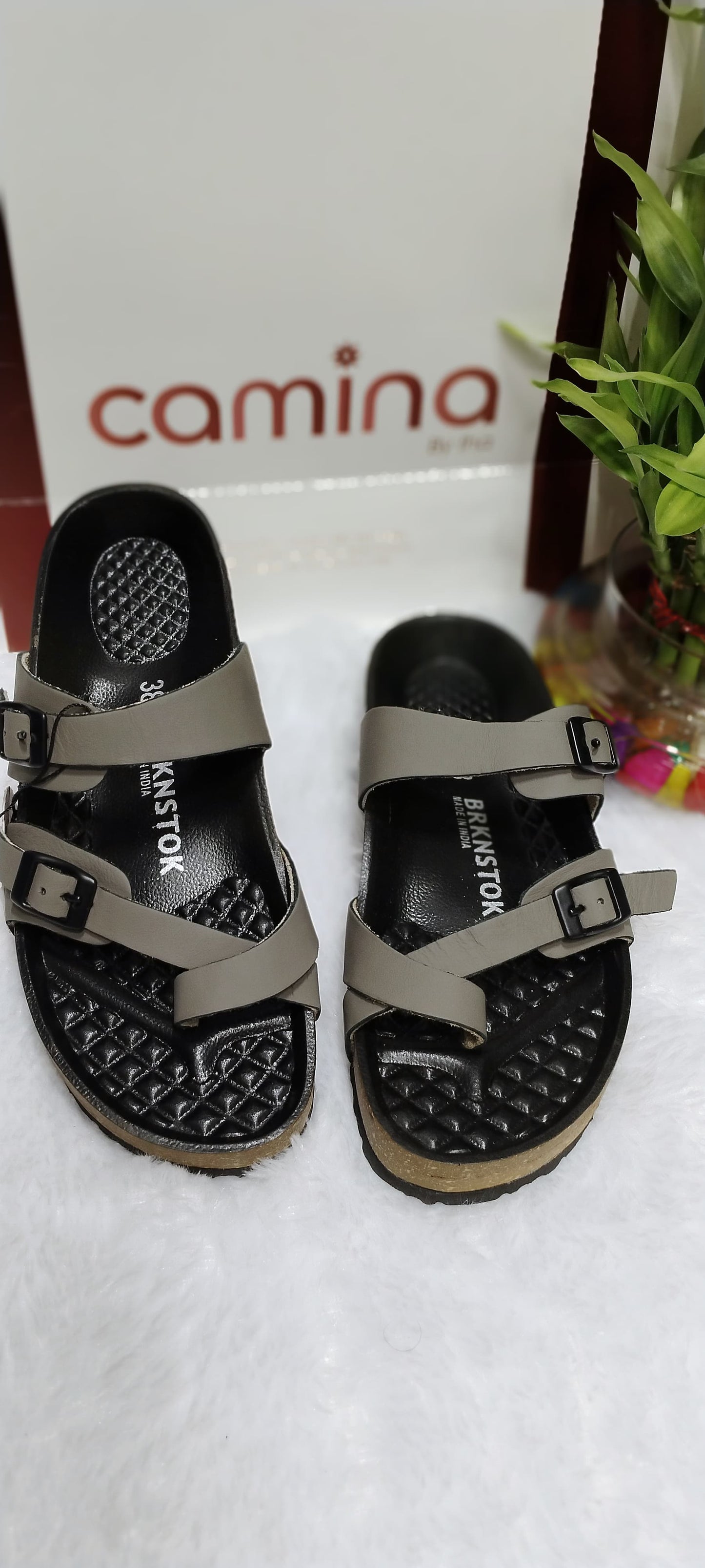 Women's Comfort Double Strap Sandals With Buckle-A124