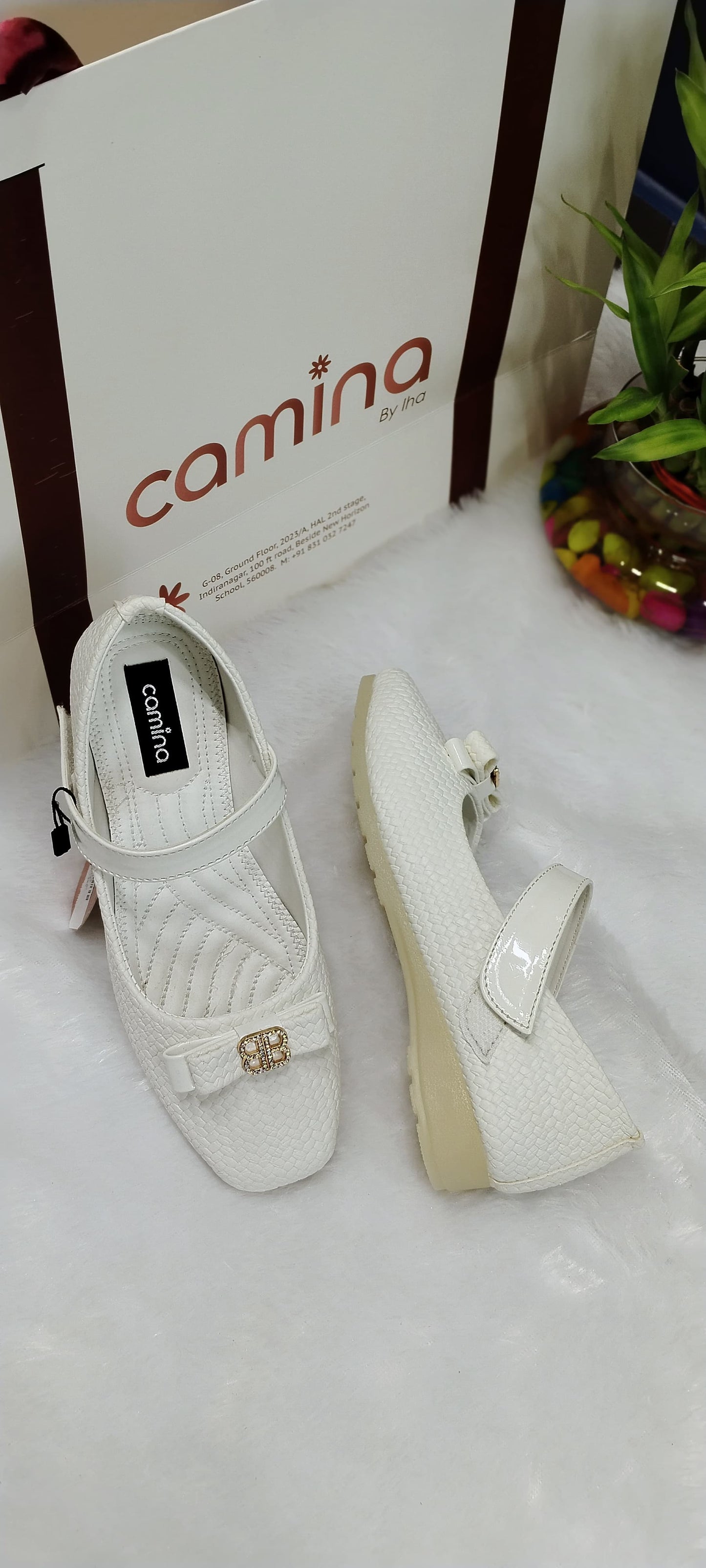 kids Girls Ballerinas with Bow Accent-For Girls-A103
