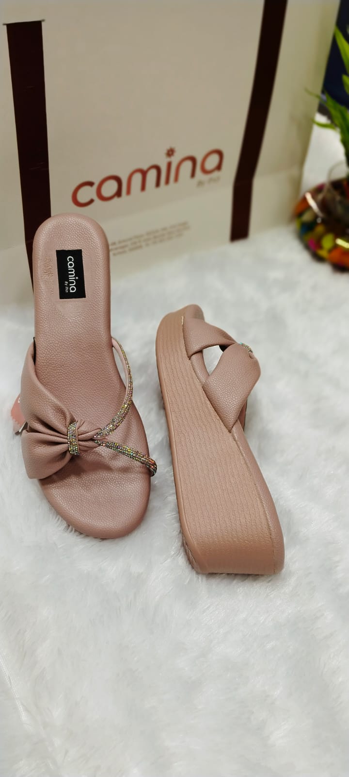 Embellished Open Toe Wedge Heel Sandal-A35