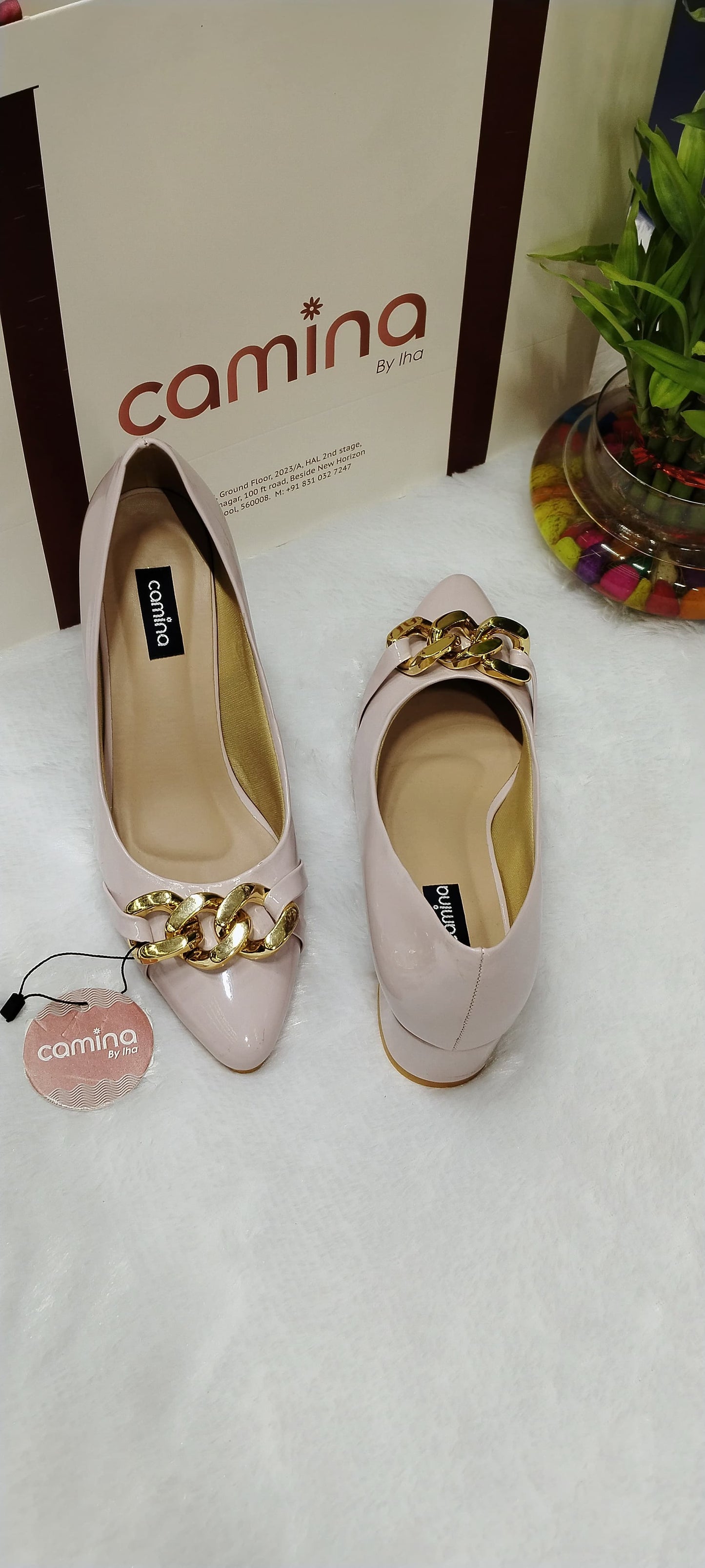 Embellished Pointed Toe Block Heeled Pumps-A03