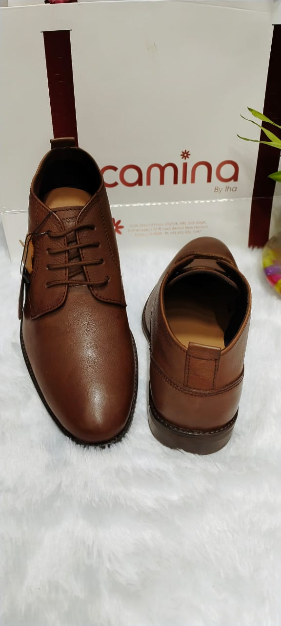 Men Round-Toe Ankle-Length Lace-Up Shoes For Men