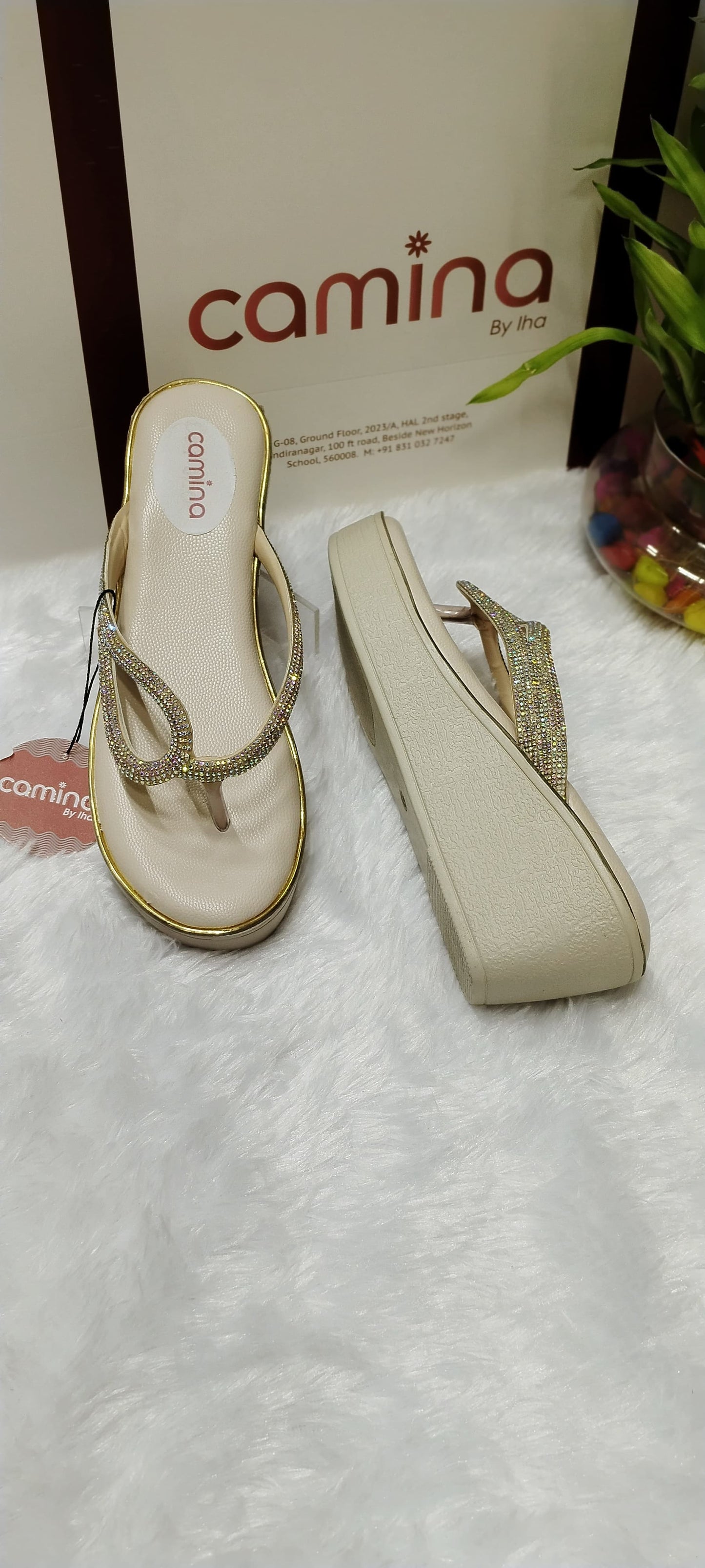 Crystal Embellished Wedge Sandals – Luxe Sparkling Comfort