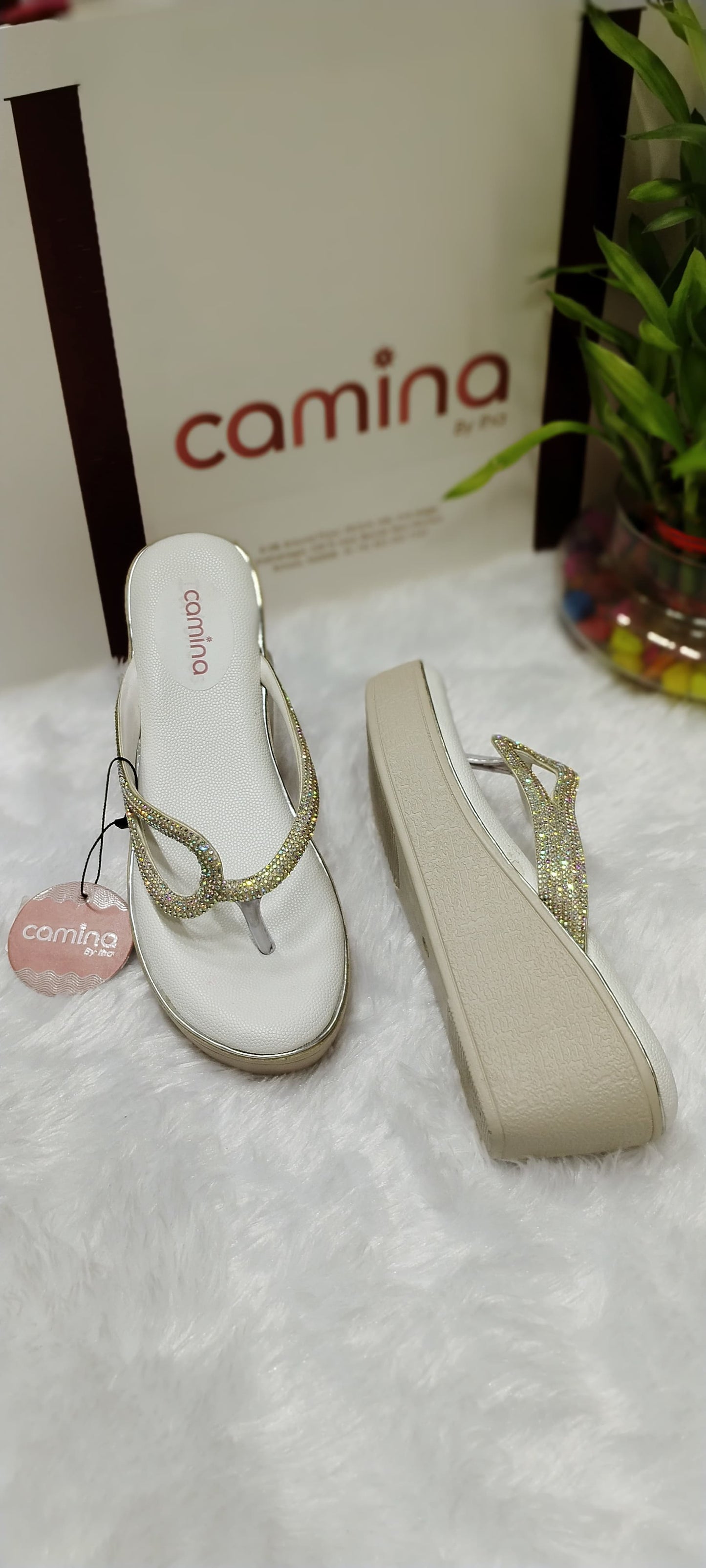 Crystal Embellished Wedge Sandals – Luxe Sparkling Comfort