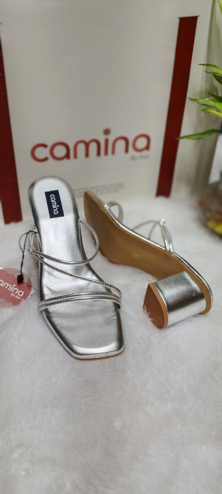 Luxe Metallic Strappy Heels – Elevate Your Style Effortlessly-A168