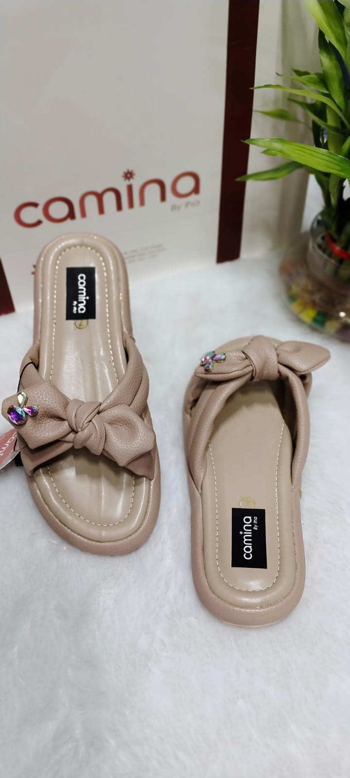 Chic Bow-Knot Women’s Slip-On Sandals – Comfort & Elegance-A140