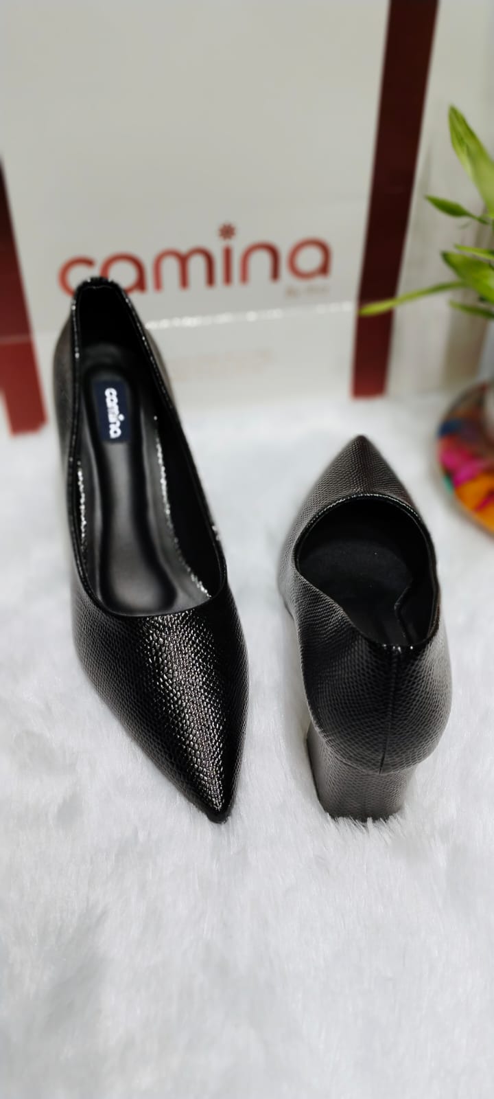 Camina Luxe Leather Pointed-Toe Heels-A159
