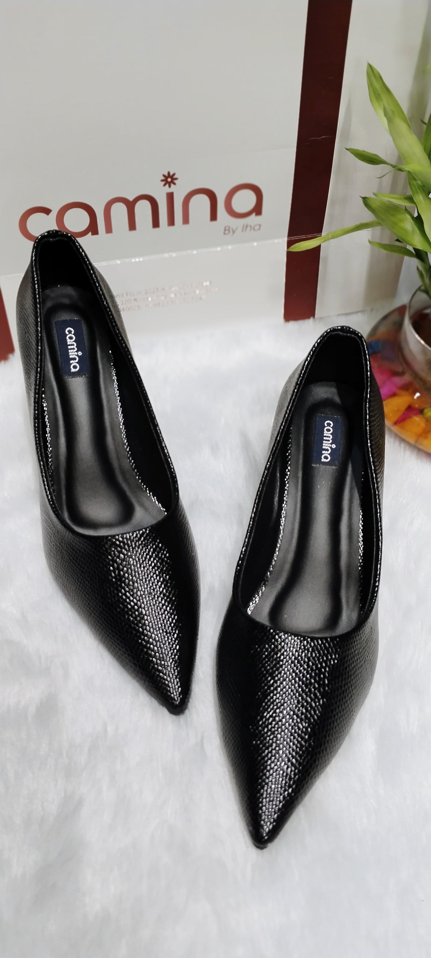 Camina Luxe Leather Pointed-Toe Heels-A159