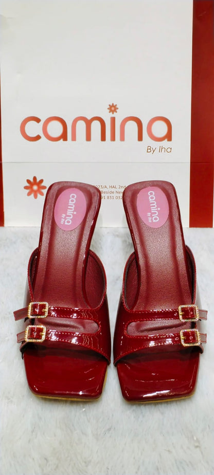 Women Heels Sandal (maroon)-A197