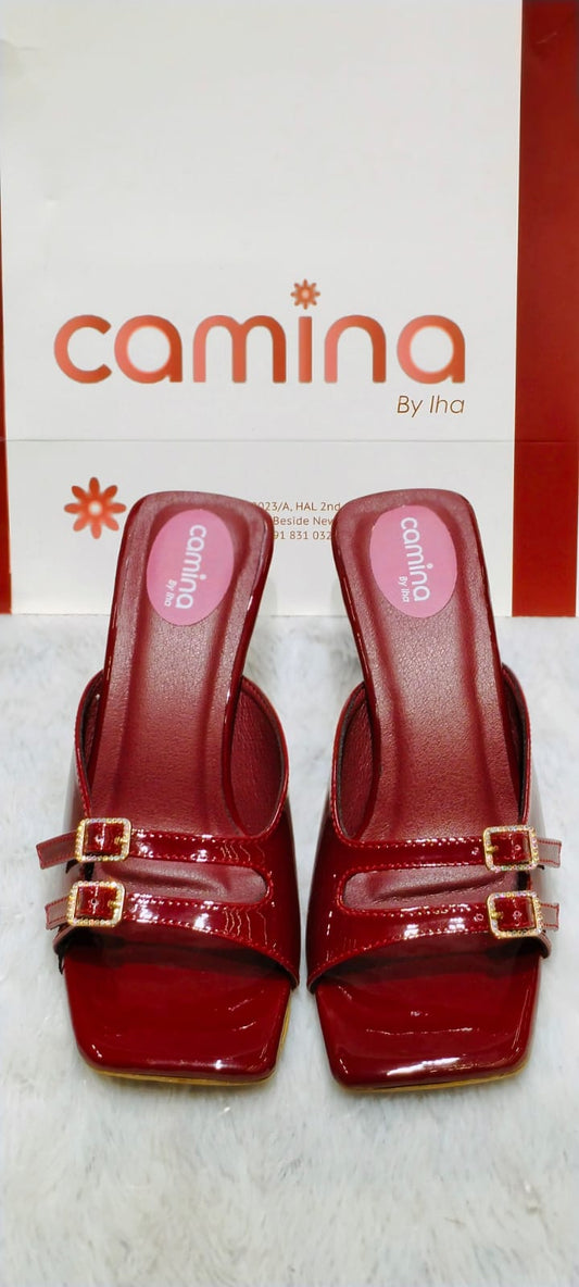 Women Heels Sandal (maroon)-A197