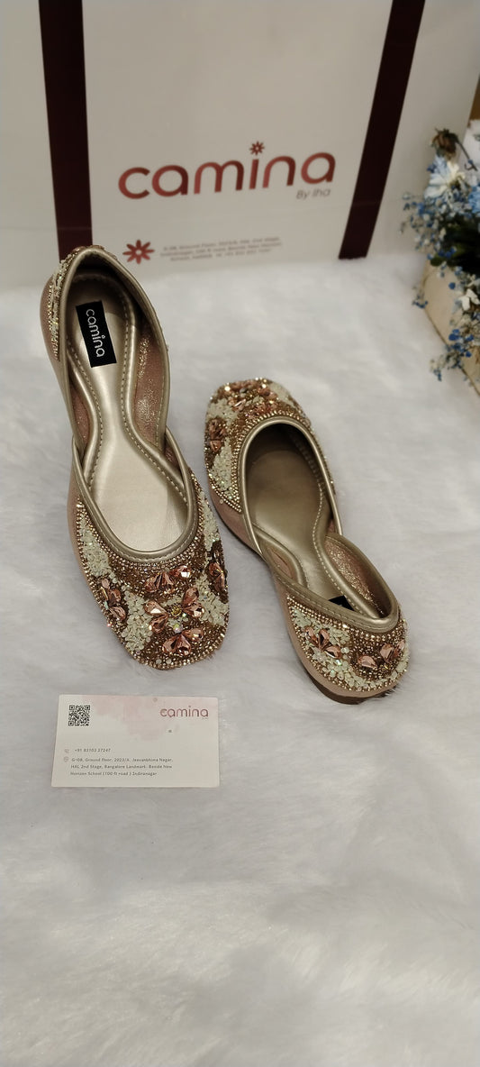 Traditional Mojadi with Rose Gold Crystals