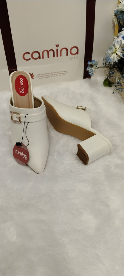 Women Round-Toe Slip-On Mules-A02