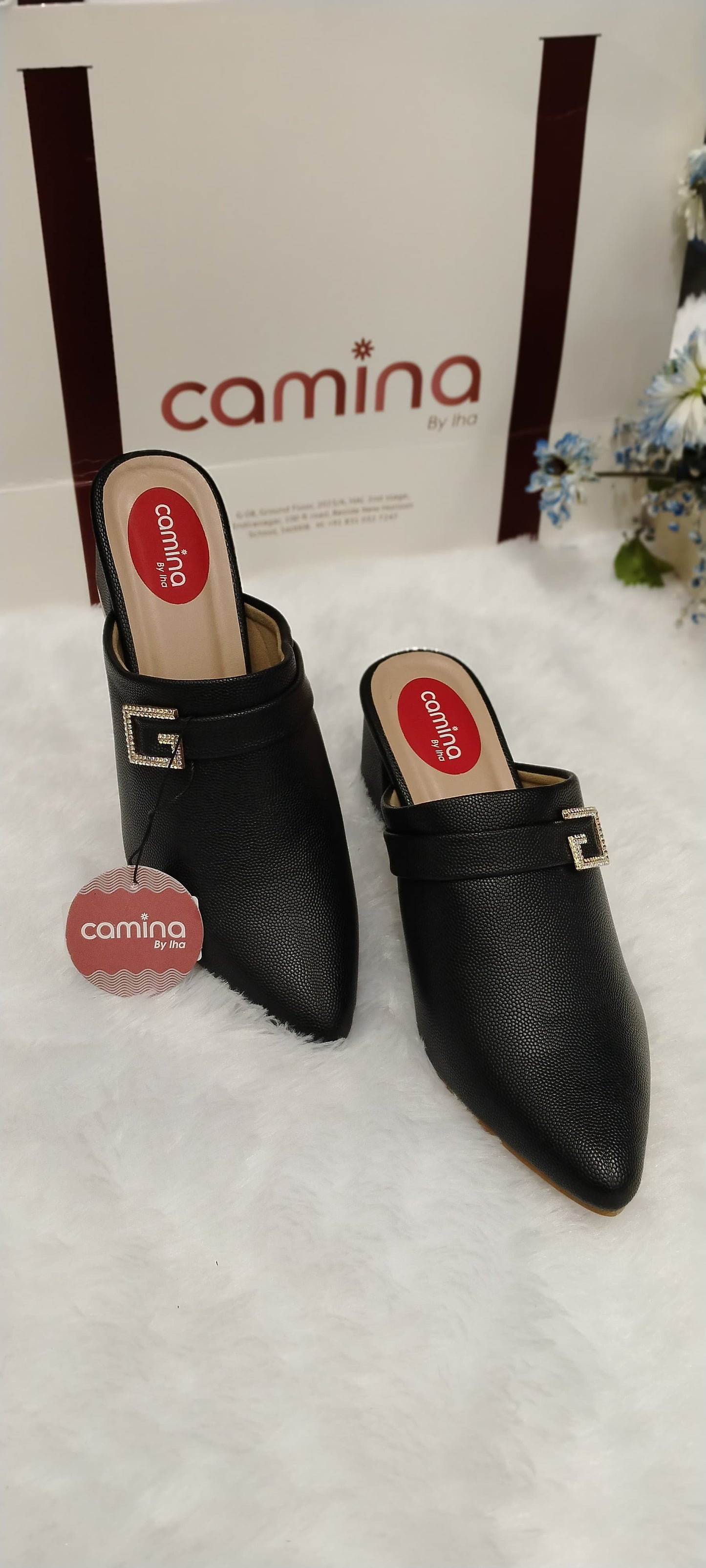 Women Round-Toe Slip-On Mules-A02