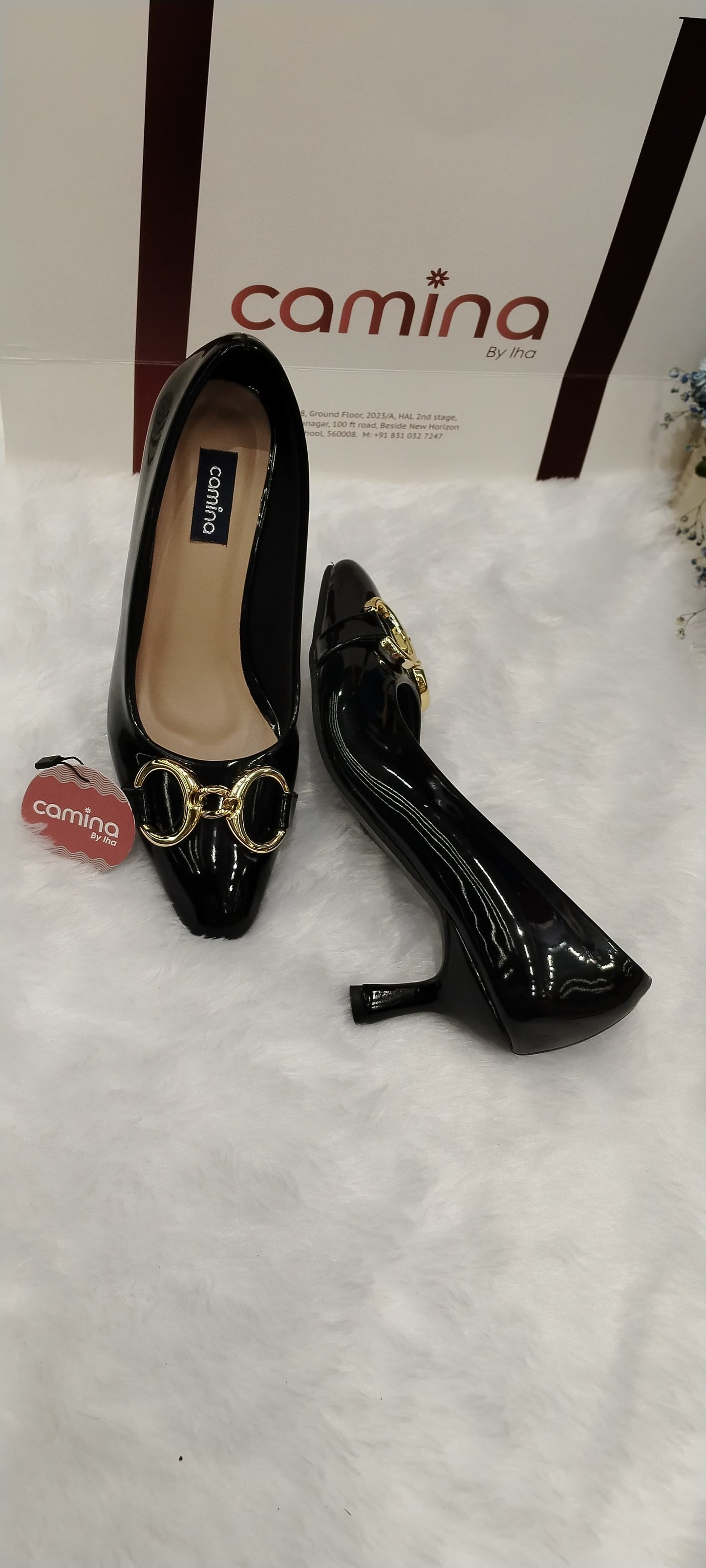 Pointed Toe Embellished Party Block Pumps-A01