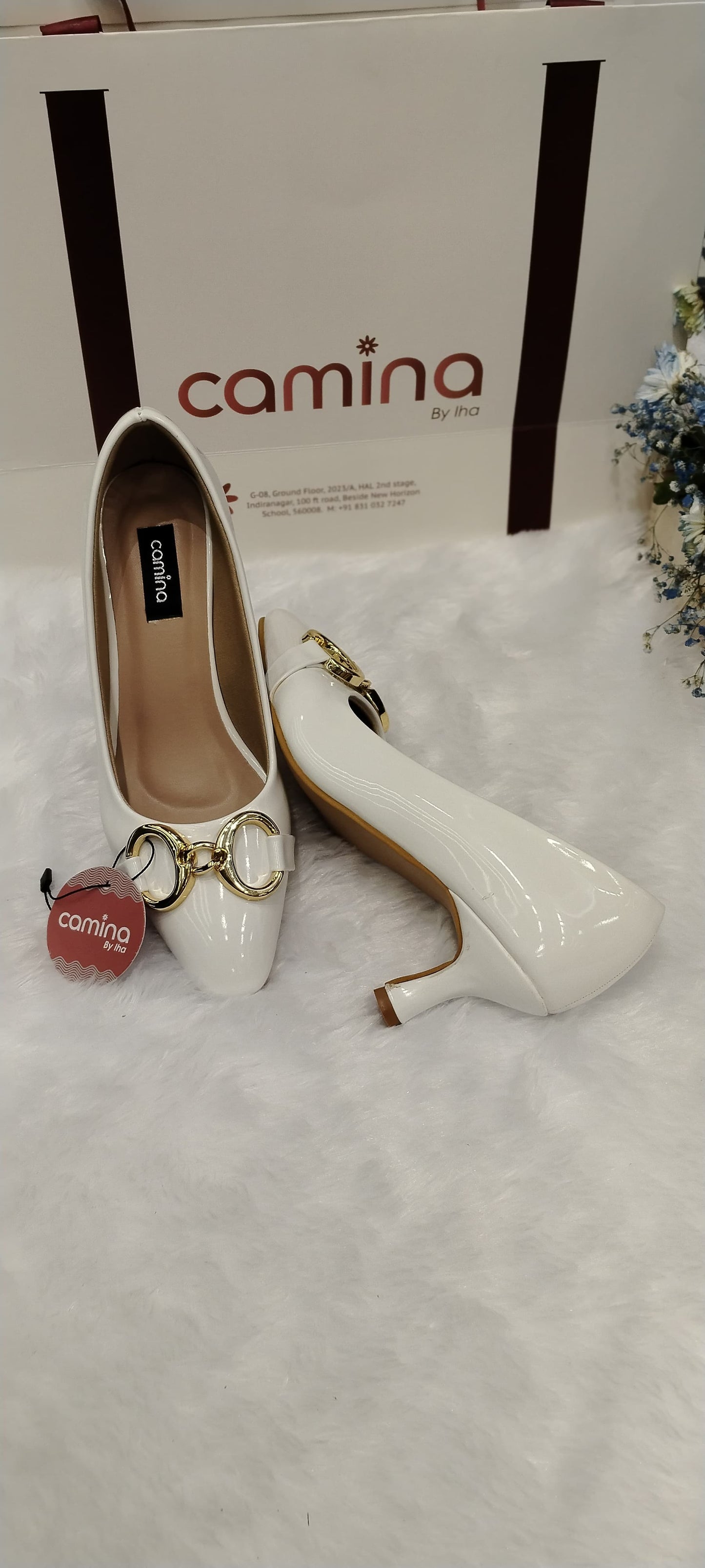Pointed Toe Embellished Party Block Pumps-A01