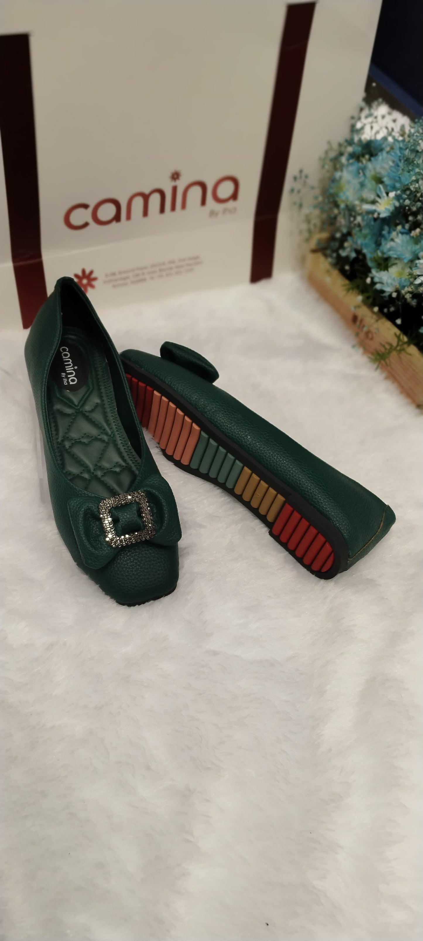 Fancy Flat Green Bellies For Women