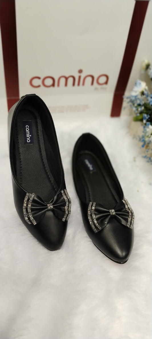 Stylish Ballerinas with Bow Accent