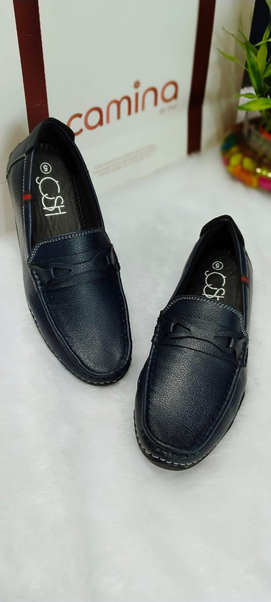 Kids Round-Toe Slip-On Loafers