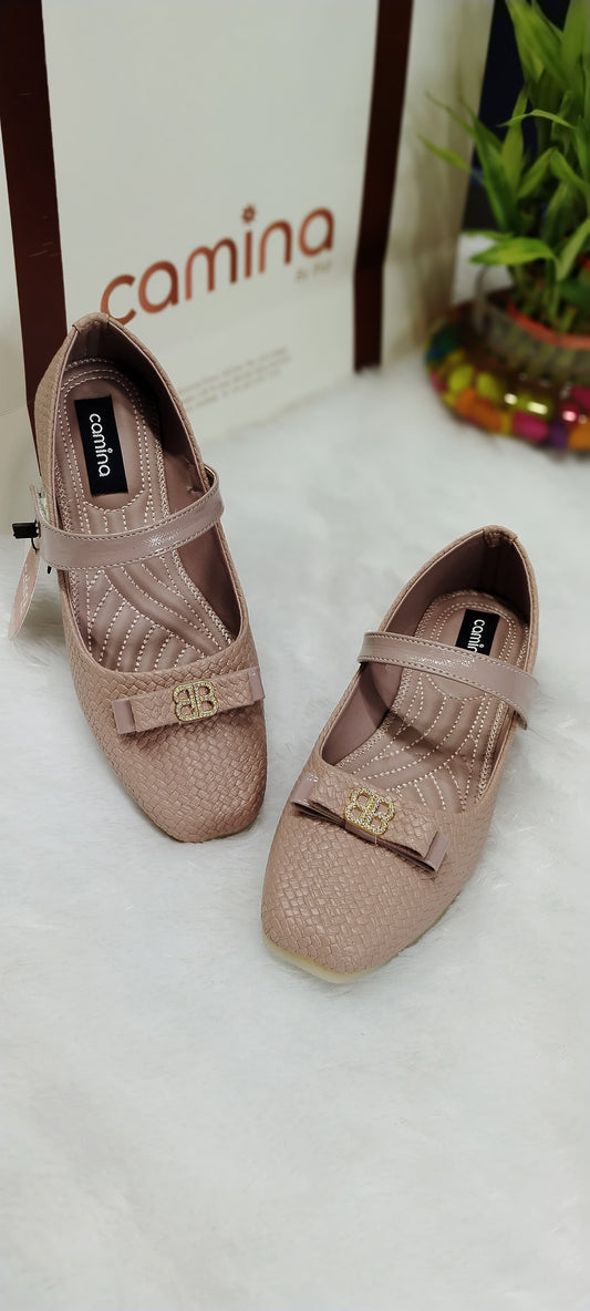 kids Girls Ballerinas with Bow Accent-For Girls-A103