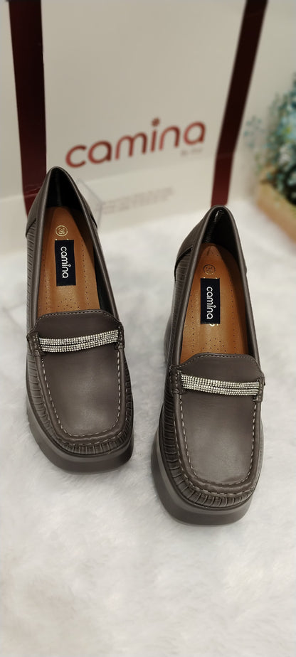 Women Solid Pumps stone wedges-A15