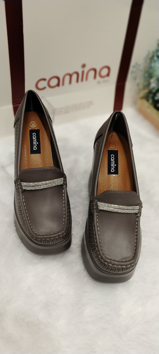 Women Solid Pumps stone wedges-A15
