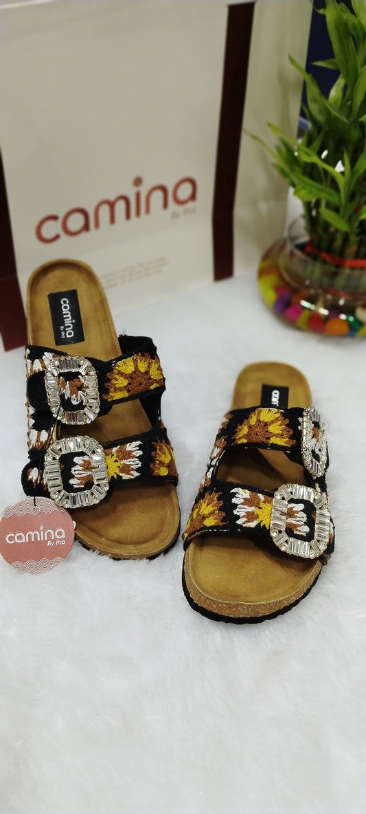 Thread Beach Breeze Embroidered Flats-A41