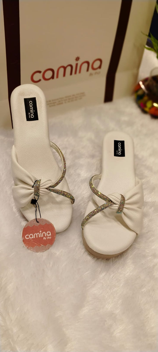 Embellished Open Toe Wedge Heel Sandal-A35