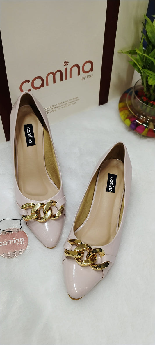 Embellished Pointed Toe Block Heeled Pumps-A03