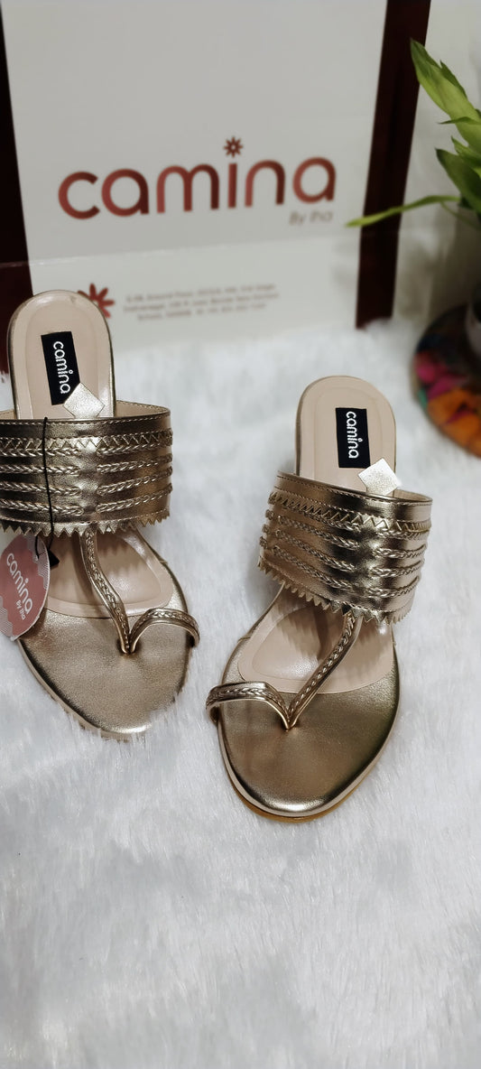 Chic Braided Chunky Heeled Sandals for Women-A158
