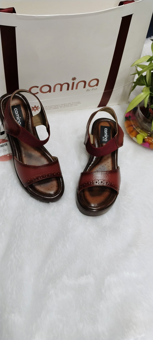 Camina Luxe Stride – Pure Leather Multi-Tone Comfort Sandals-A176