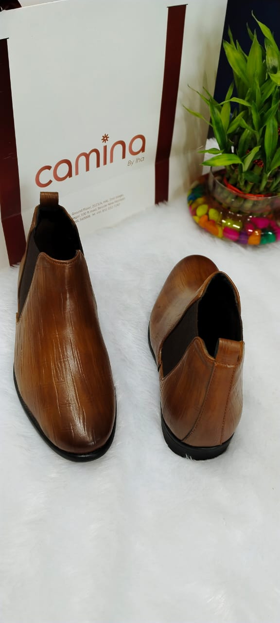 Leather Round Toe Mid-Top Boots kids boots-For Boys