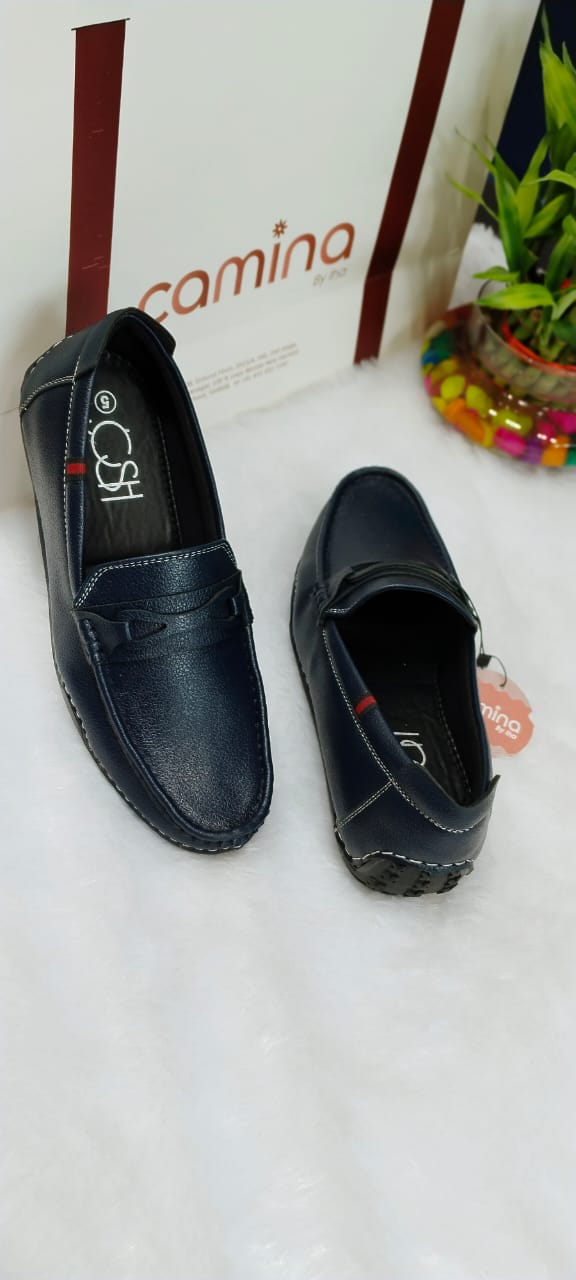 Kids Round-Toe Slip-On Loafers