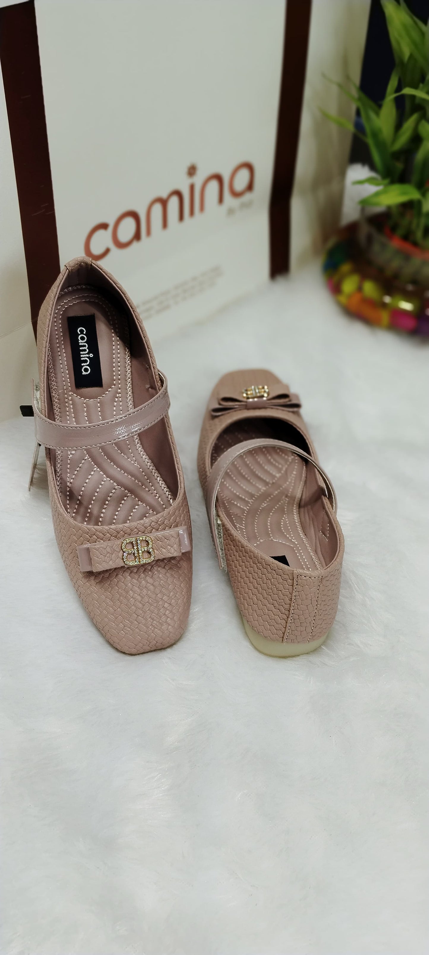 kids Girls Ballerinas with Bow Accent-For Girls-A103