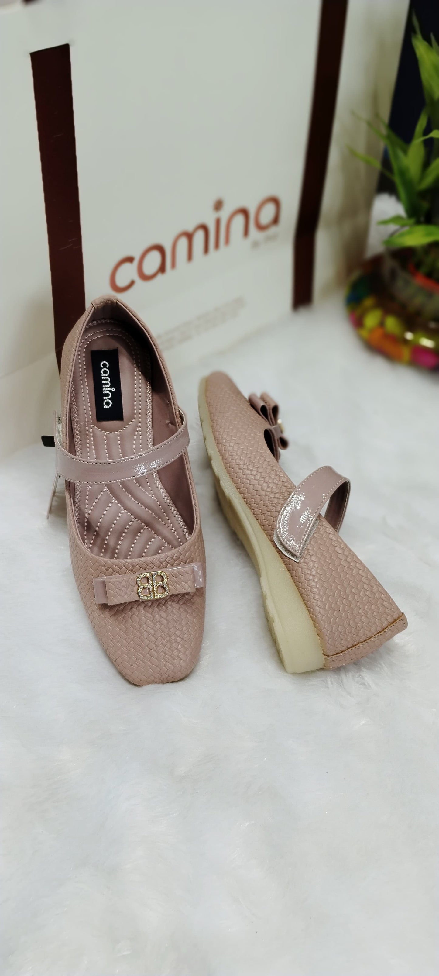 kids Girls Ballerinas with Bow Accent-For Girls-A103