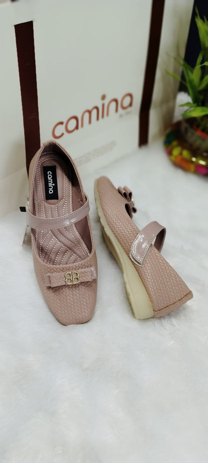 kids Girls Ballerinas with Bow Accent-For Girls-A103