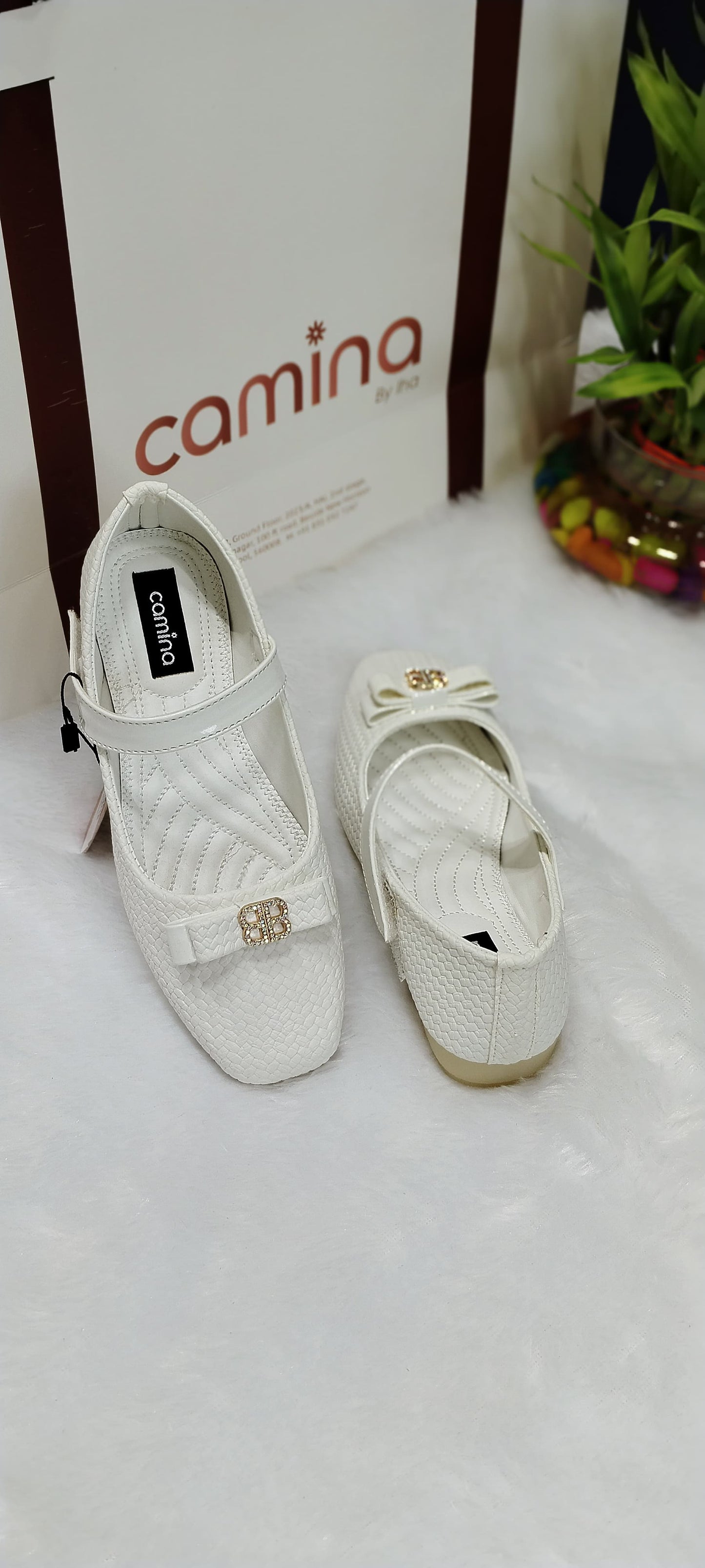 kids Girls Ballerinas with Bow Accent-For Girls-A103