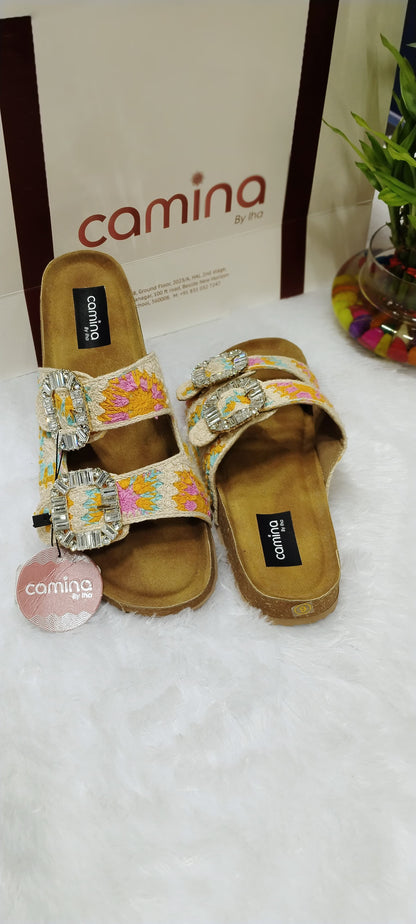 Thread Beach Breeze Embroidered Flats-A41