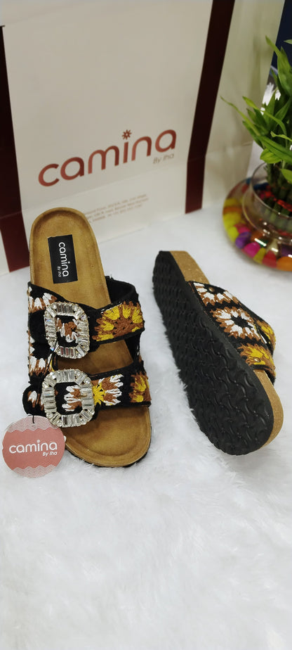 Thread Beach Breeze Embroidered Flats-A41