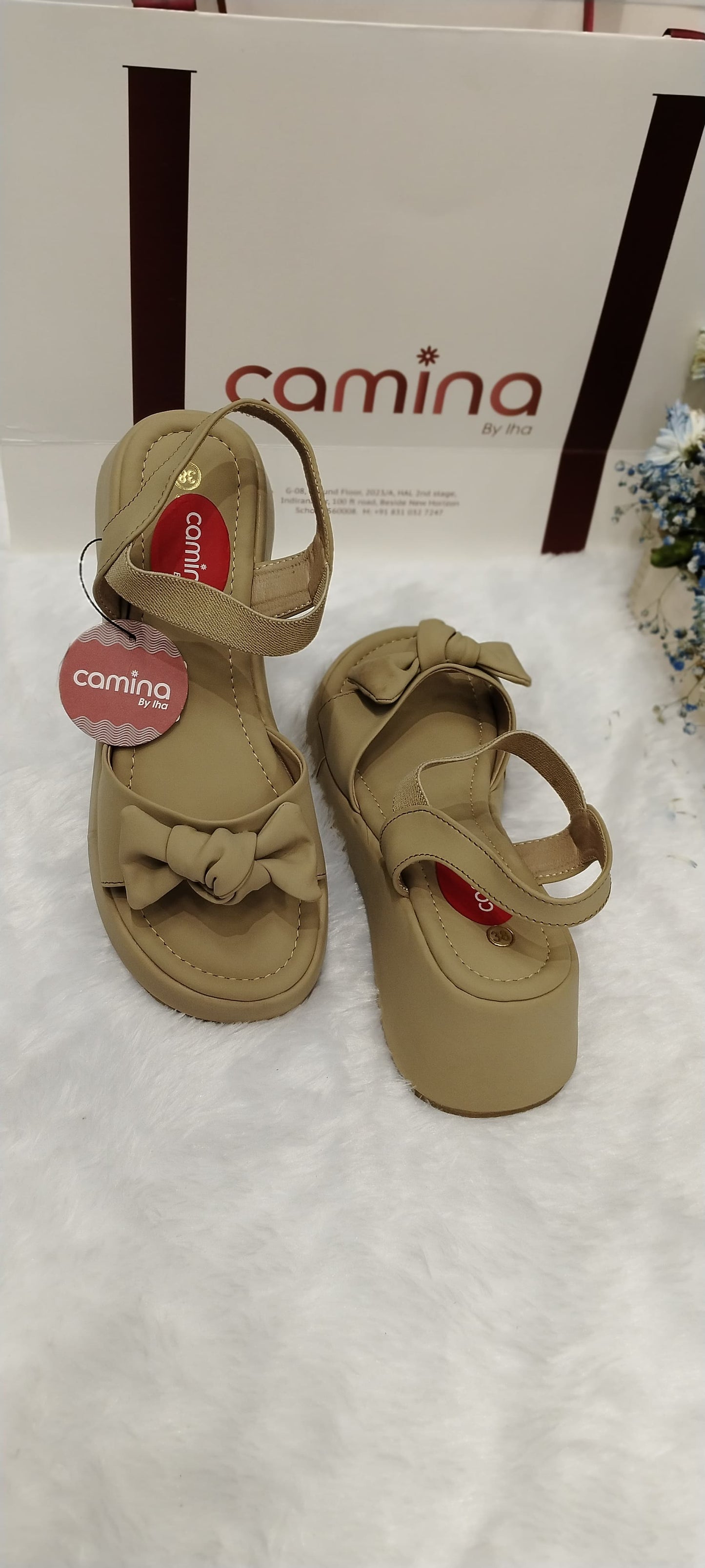 Women Open-Toe Platform Wedges-A23