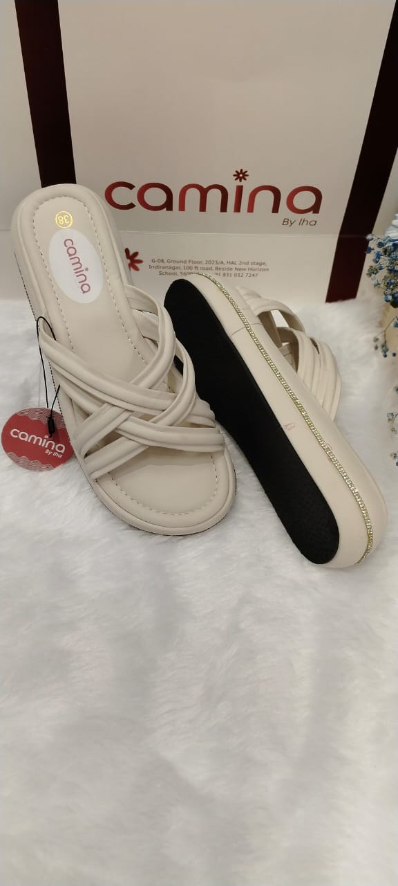 Women's Woven Cross-Strap Comfort Slides-A18