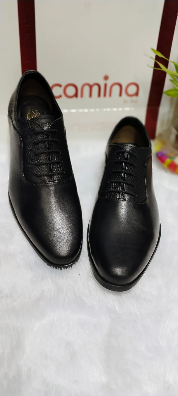 Leather Formal Black Shoes For Men