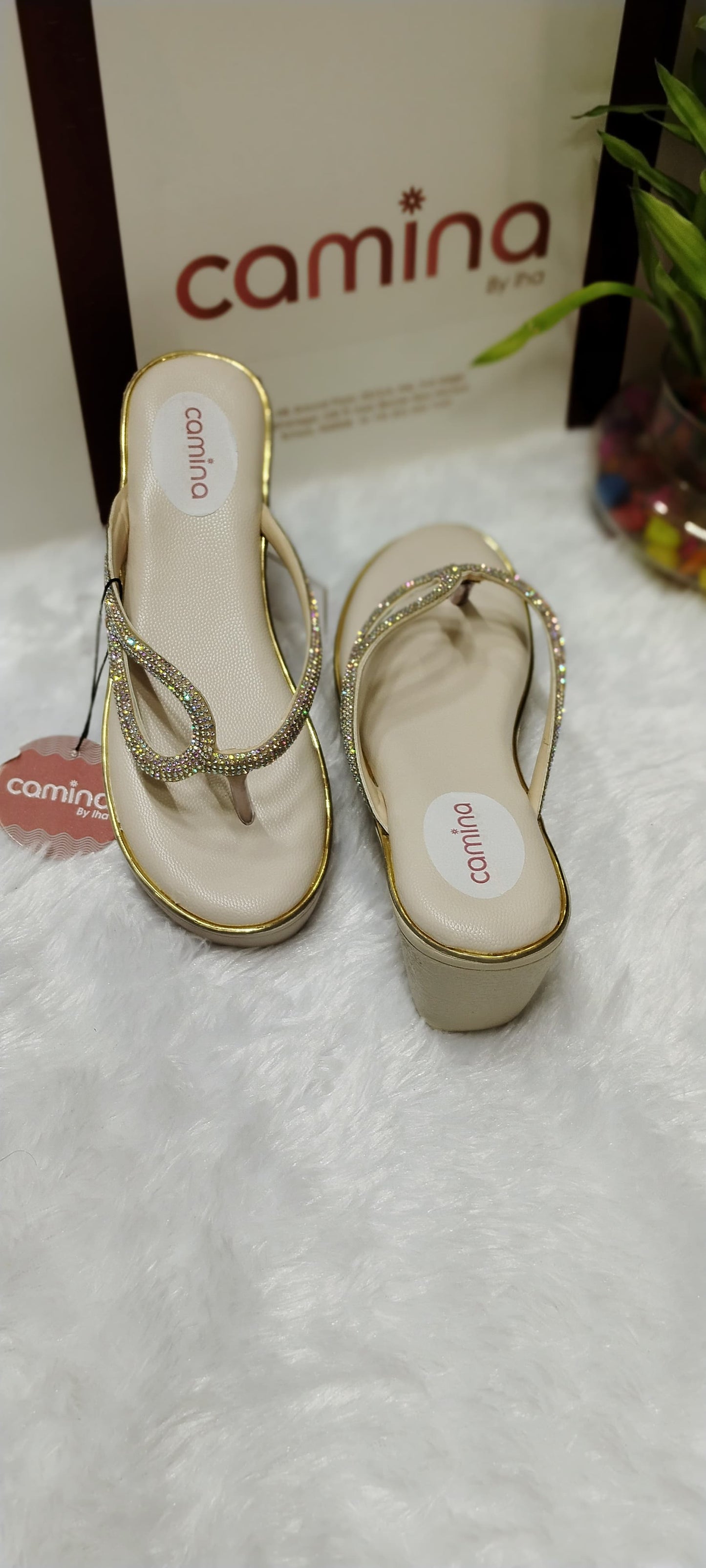 Crystal Embellished Wedge Sandals – Luxe Sparkling Comfort