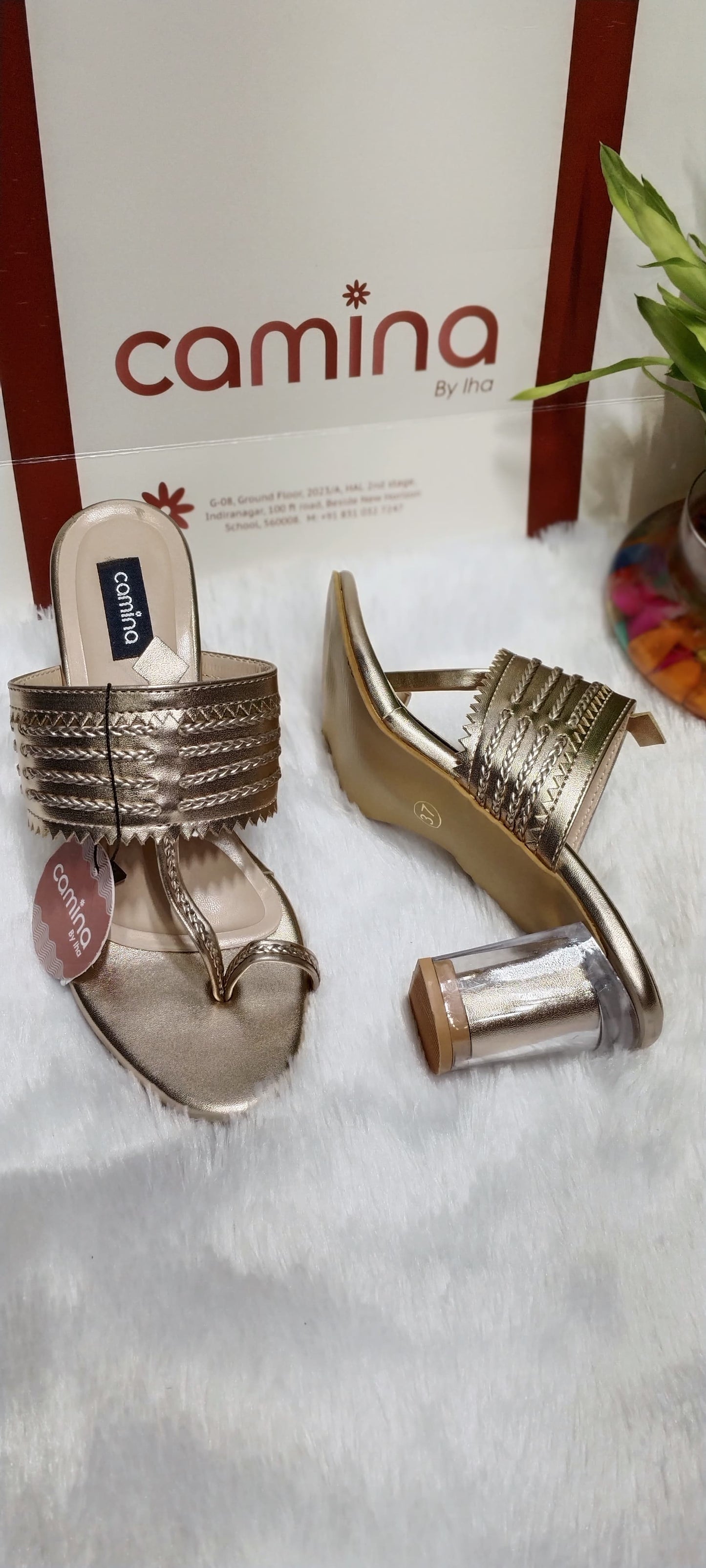 Chic Braided Chunky Heeled Sandals for Women-A158